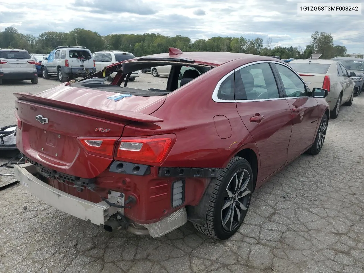 2021 Chevrolet Malibu Rs VIN: 1G1ZG5ST3MF008242 Lot: 73535814