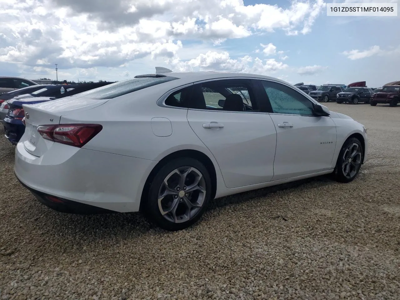 2021 Chevrolet Malibu Lt VIN: 1G1ZD5ST1MF014095 Lot: 73656794