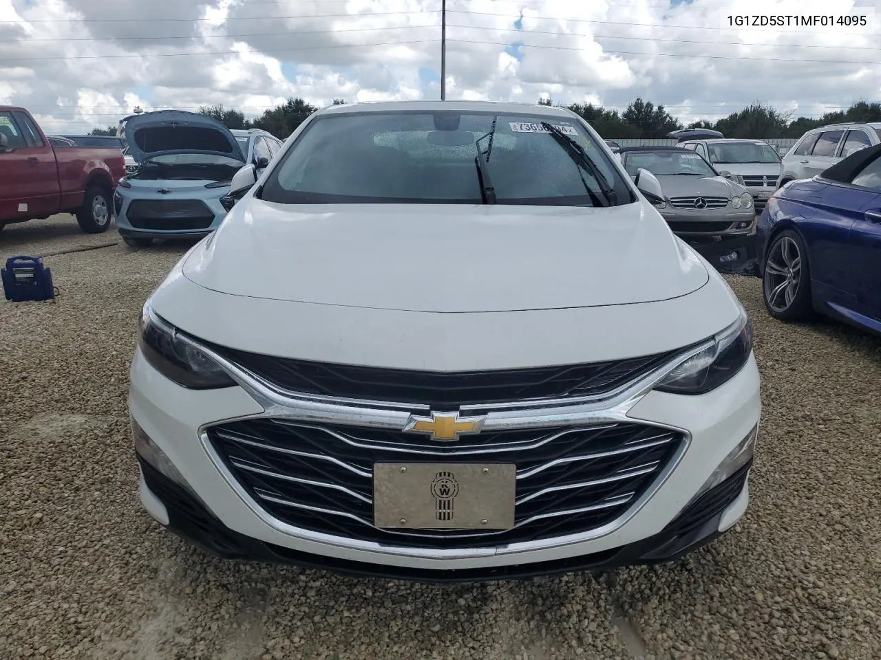 2021 Chevrolet Malibu Lt VIN: 1G1ZD5ST1MF014095 Lot: 73656794