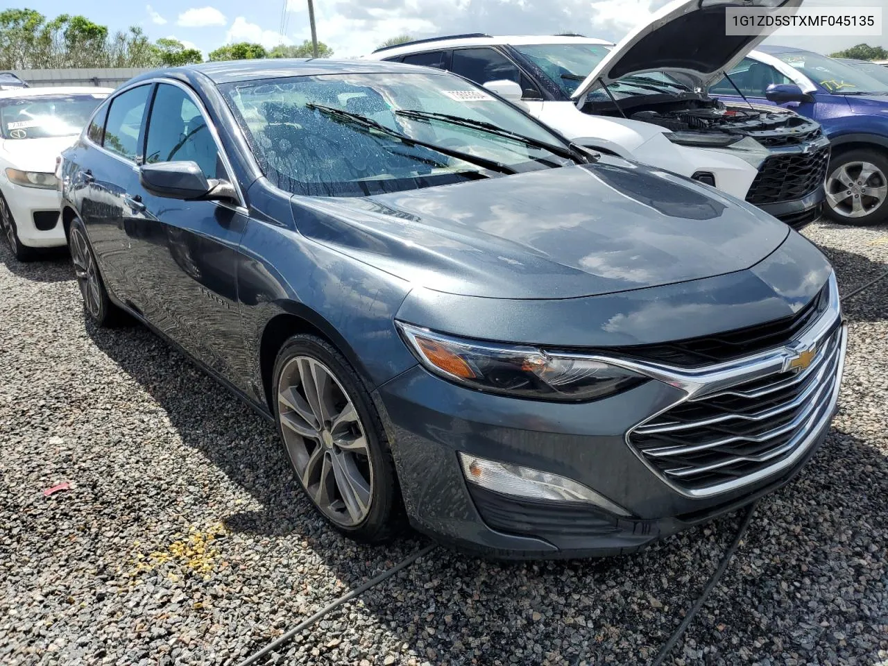 2021 Chevrolet Malibu Lt VIN: 1G1ZD5STXMF045135 Lot: 73693304