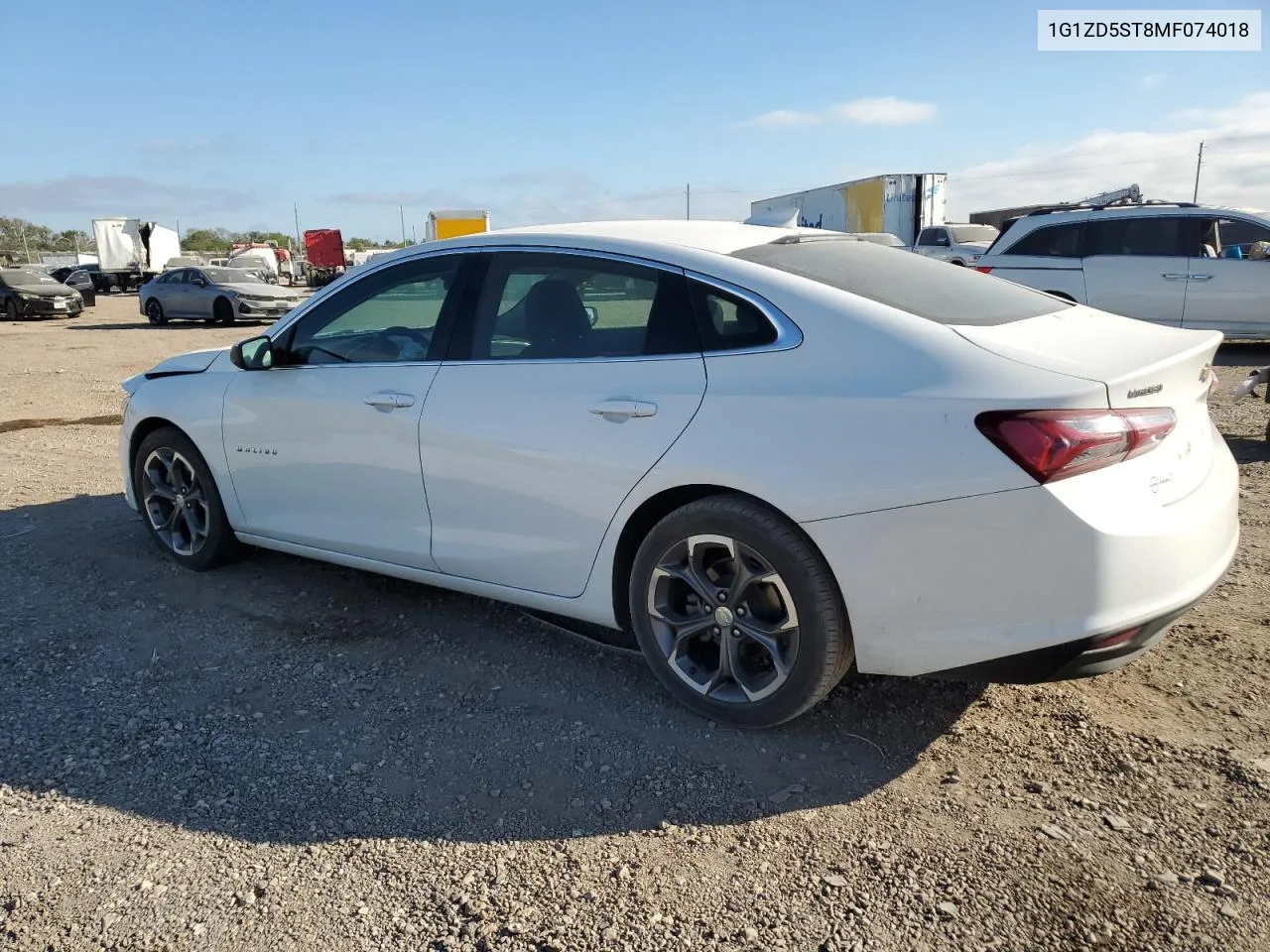 2021 Chevrolet Malibu Lt VIN: 1G1ZD5ST8MF074018 Lot: 73711834