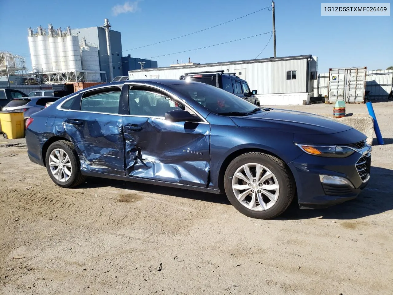 2021 Chevrolet Malibu Lt VIN: 1G1ZD5STXMF026469 Lot: 73764694