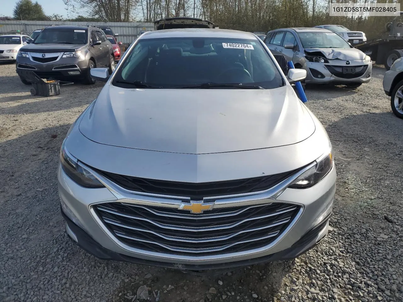 2021 Chevrolet Malibu Lt VIN: 1G1ZD5ST5MF028405 Lot: 74022704