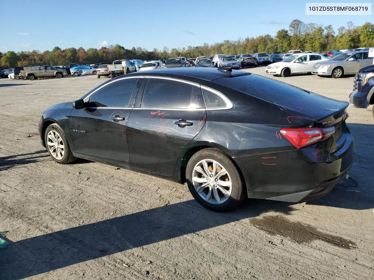 2021 Chevrolet Malibu Lt VIN: 1G1ZD5ST8MF068719 Lot: 74075514