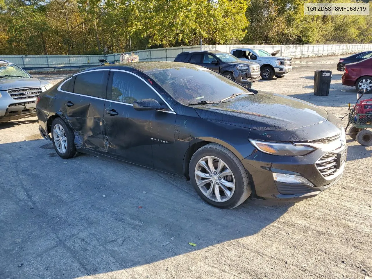 2021 Chevrolet Malibu Lt VIN: 1G1ZD5ST8MF068719 Lot: 74075514