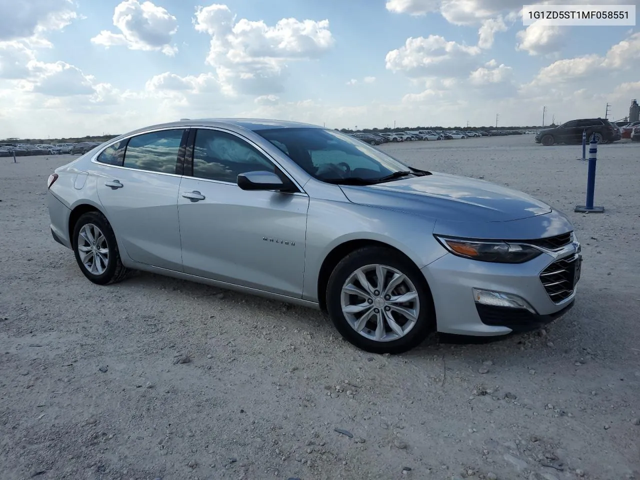 2021 Chevrolet Malibu Lt VIN: 1G1ZD5ST1MF058551 Lot: 74112804