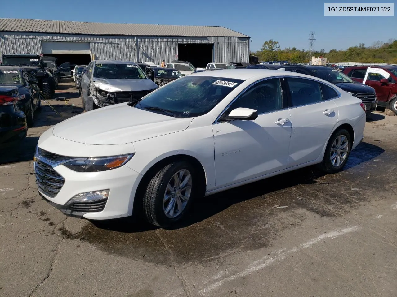 2021 Chevrolet Malibu Lt VIN: 1G1ZD5ST4MF071522 Lot: 74261274