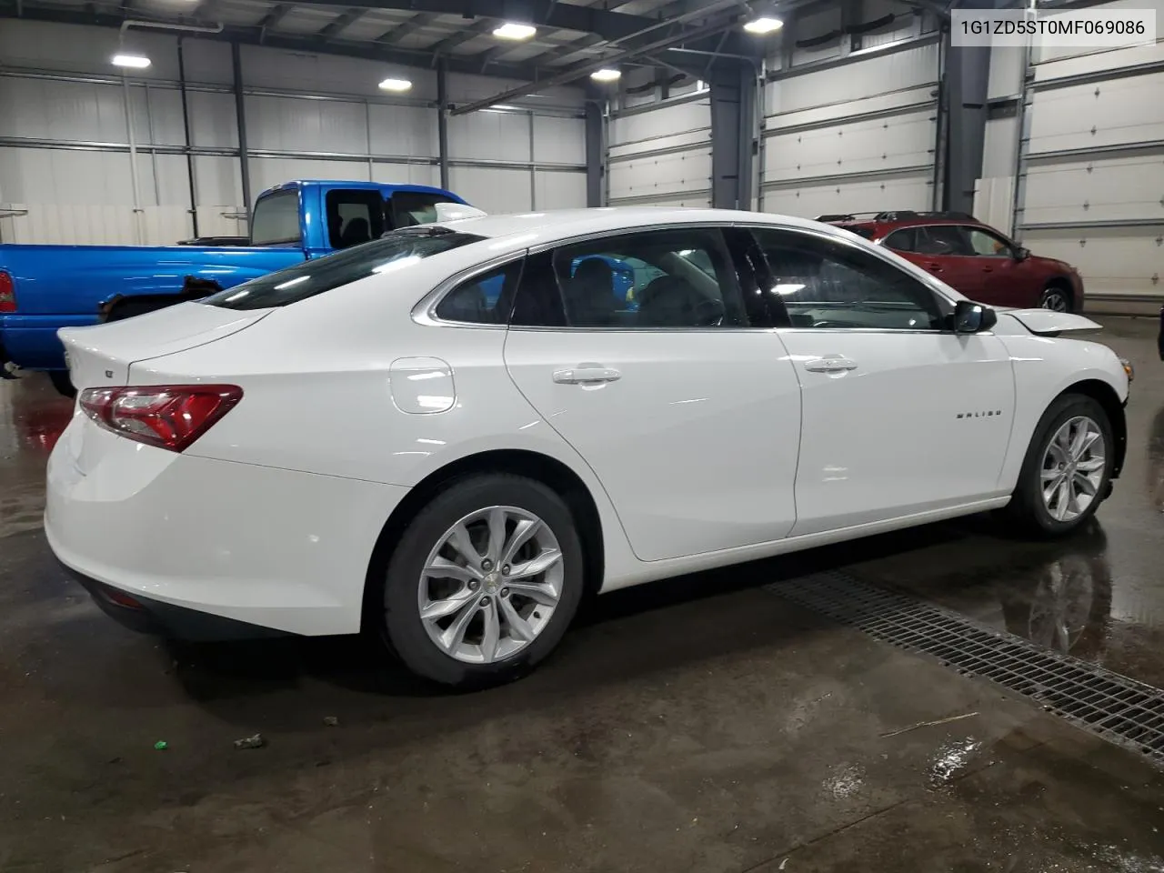 2021 Chevrolet Malibu Lt VIN: 1G1ZD5ST0MF069086 Lot: 74274004