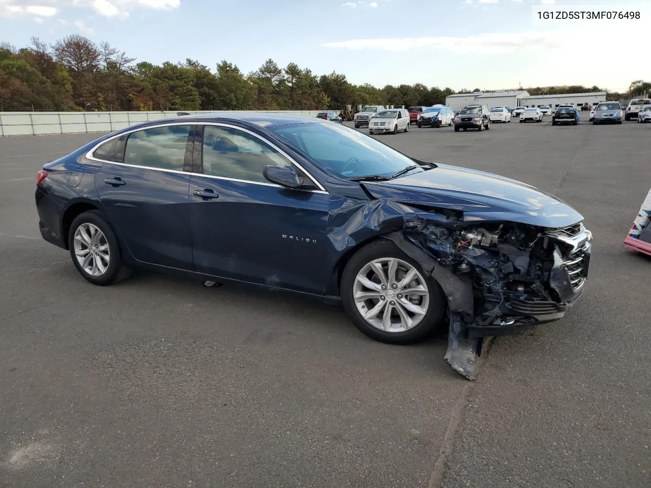 2021 Chevrolet Malibu Lt VIN: 1G1ZD5ST3MF076498 Lot: 74331934