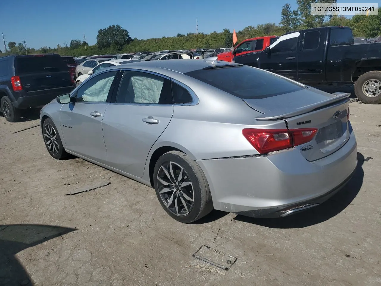 2021 Chevrolet Malibu Rs VIN: 1G1ZG5ST3MF059241 Lot: 74499884