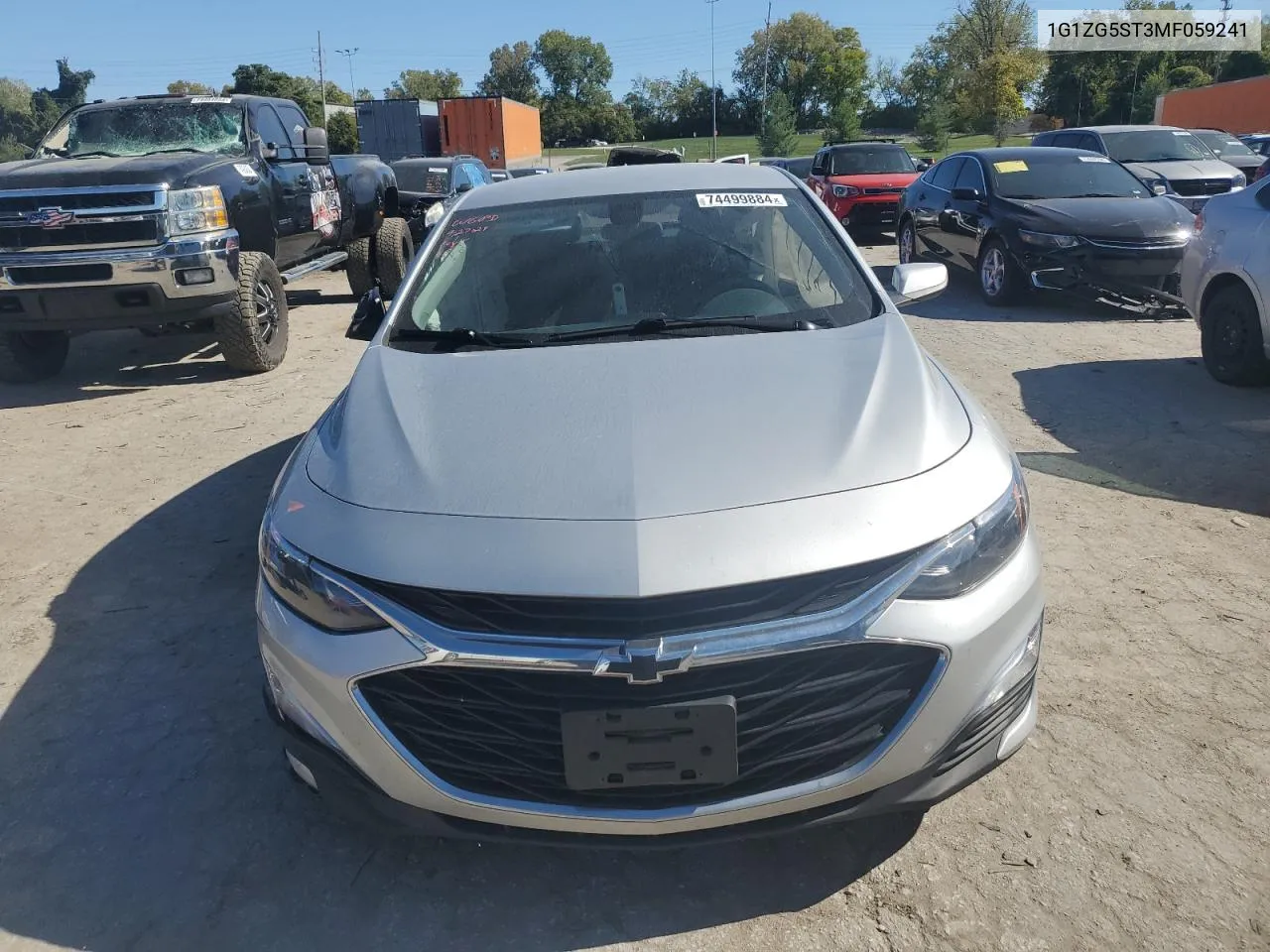 2021 Chevrolet Malibu Rs VIN: 1G1ZG5ST3MF059241 Lot: 74499884