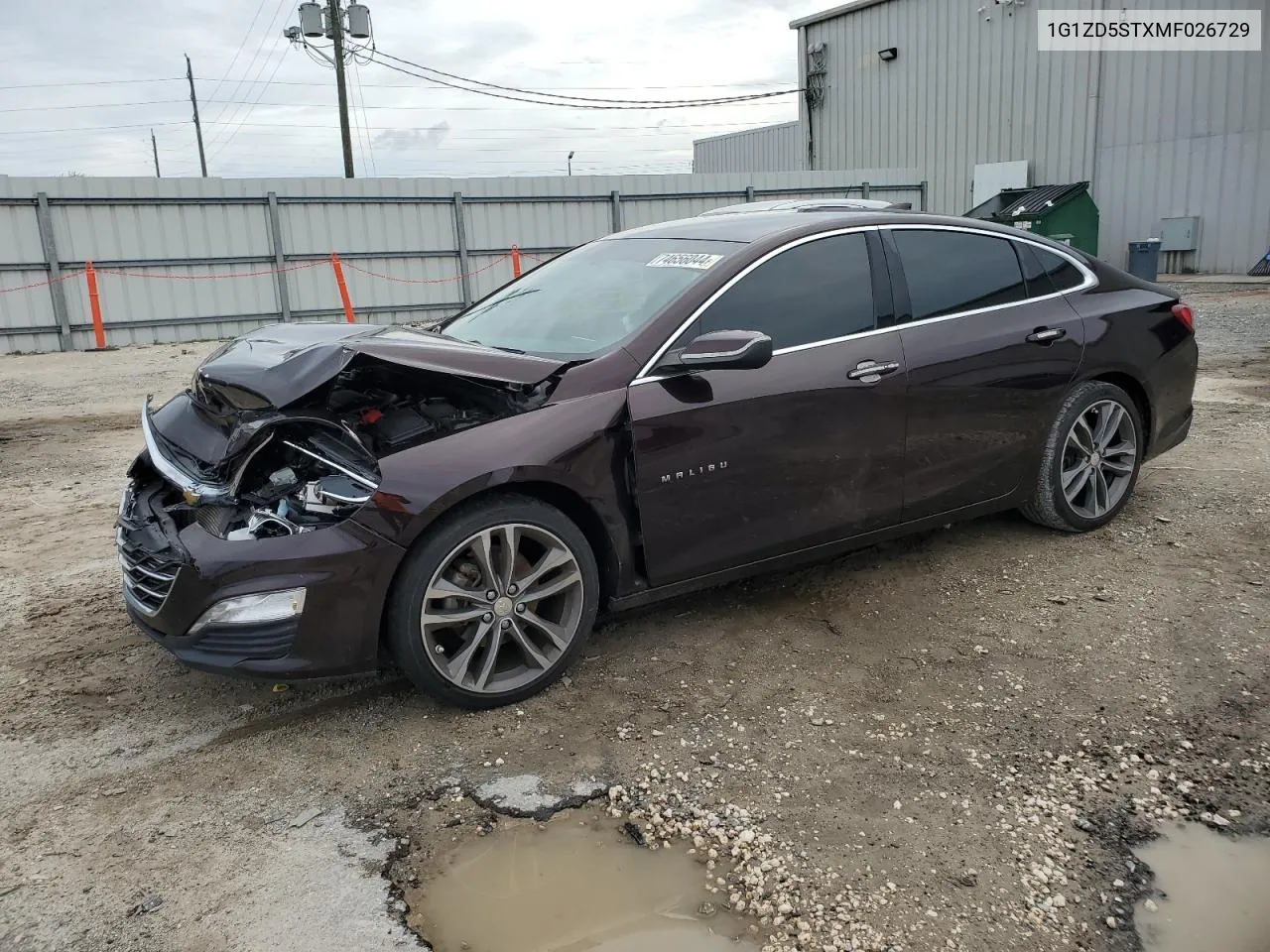 2021 Chevrolet Malibu Lt VIN: 1G1ZD5STXMF026729 Lot: 74656044