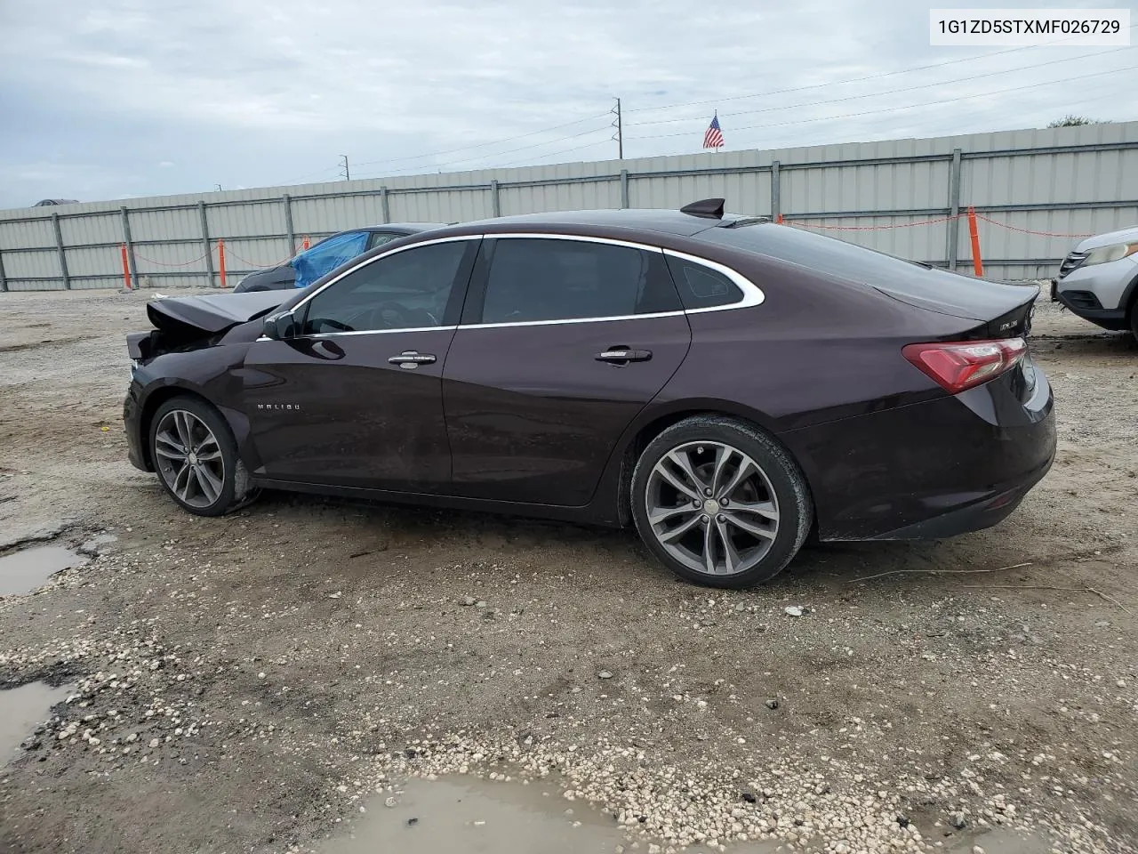 2021 Chevrolet Malibu Lt VIN: 1G1ZD5STXMF026729 Lot: 74656044