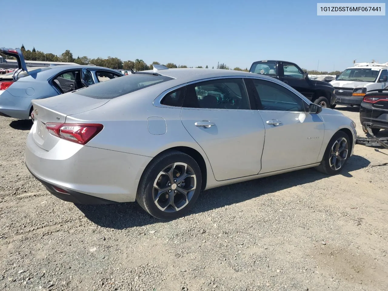 2021 Chevrolet Malibu Lt VIN: 1G1ZD5ST6MF067441 Lot: 74854584