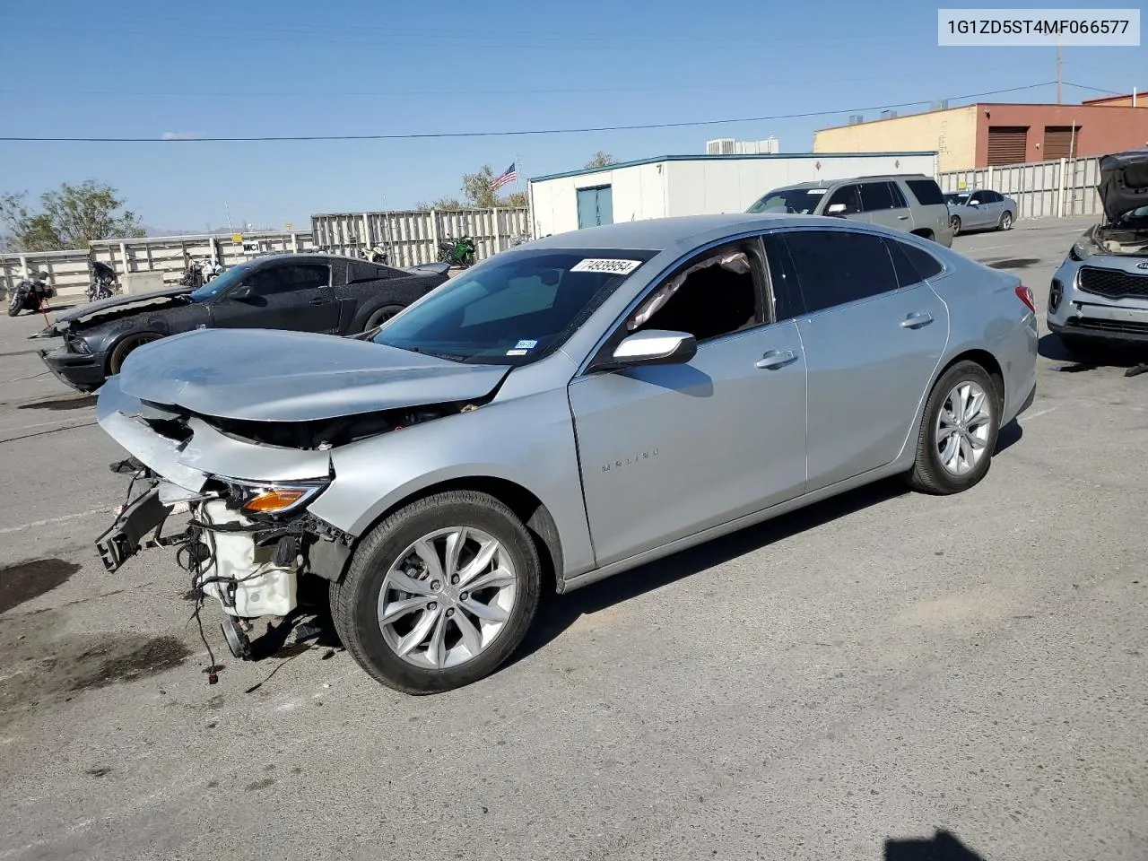 2021 Chevrolet Malibu Lt VIN: 1G1ZD5ST4MF066577 Lot: 74939954