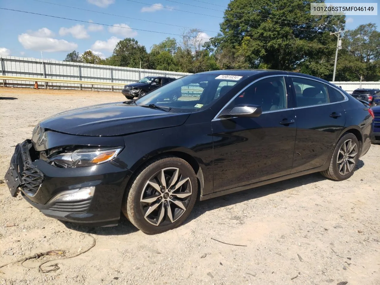 2021 Chevrolet Malibu Rs VIN: 1G1ZG5ST5MF046149 Lot: 74961834