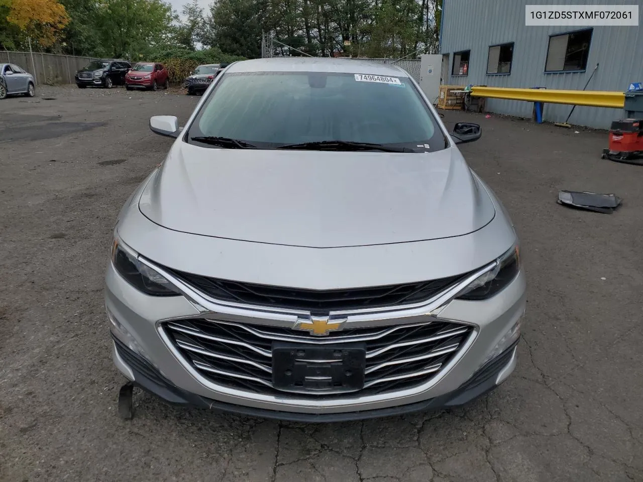 2021 Chevrolet Malibu Lt VIN: 1G1ZD5STXMF072061 Lot: 74964804