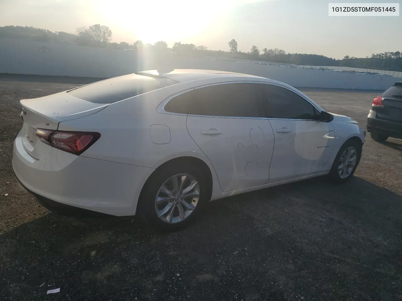 2021 Chevrolet Malibu Lt VIN: 1G1ZD5ST0MF051445 Lot: 75031844