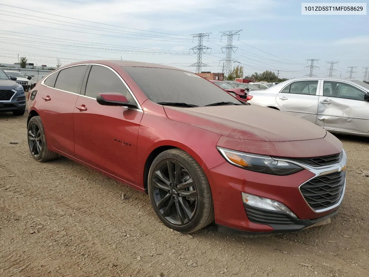 2021 Chevrolet Malibu Lt VIN: 1G1ZD5ST1MF058629 Lot: 75251234