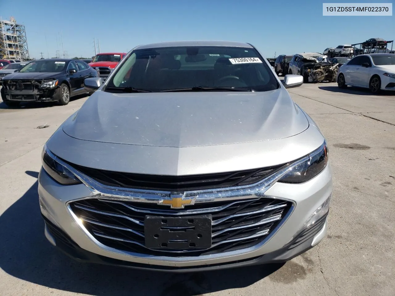 2021 Chevrolet Malibu Lt VIN: 1G1ZD5ST4MF022370 Lot: 75300164