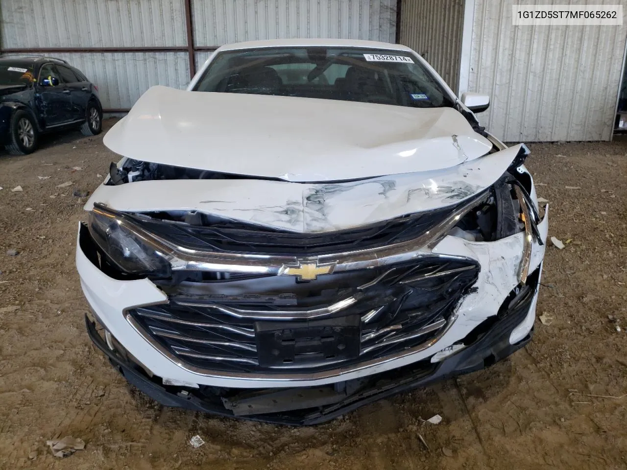 2021 Chevrolet Malibu Lt VIN: 1G1ZD5ST7MF065262 Lot: 75328714