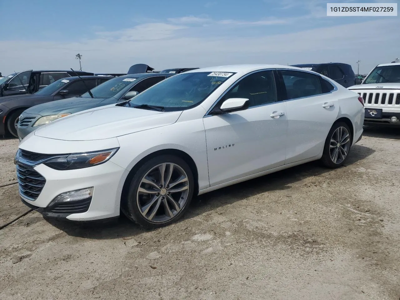 2021 Chevrolet Malibu Lt VIN: 1G1ZD5ST4MF027259 Lot: 75430734