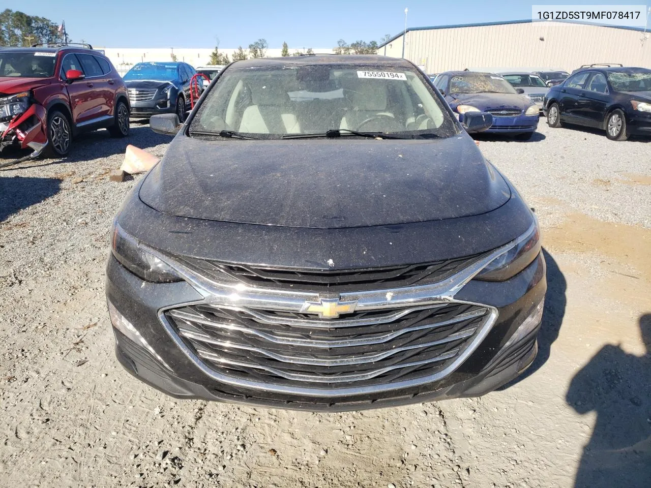 2021 Chevrolet Malibu Lt VIN: 1G1ZD5ST9MF078417 Lot: 75550194