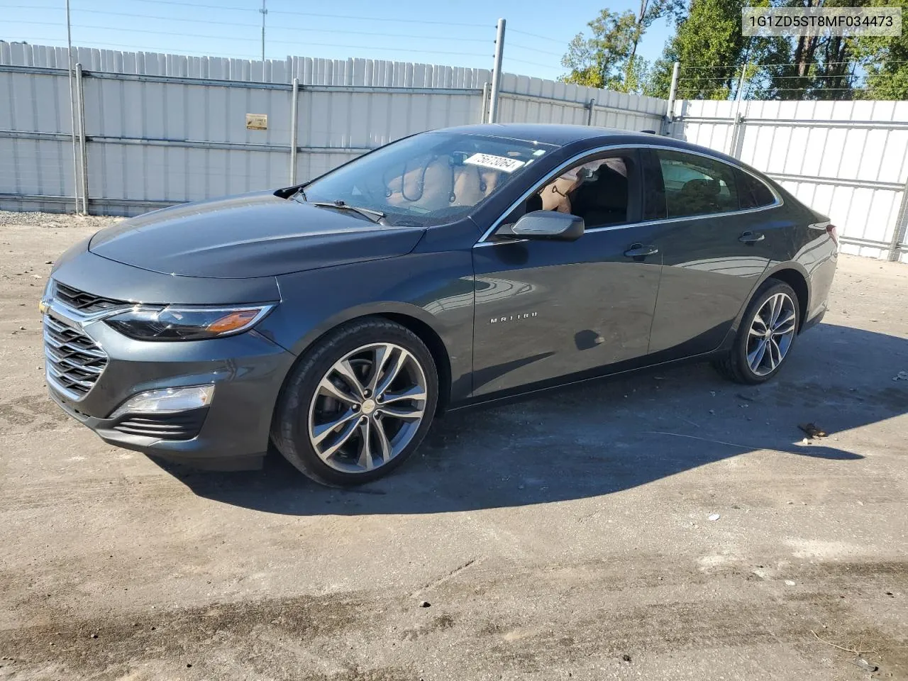 2021 Chevrolet Malibu Lt VIN: 1G1ZD5ST8MF034473 Lot: 75673064