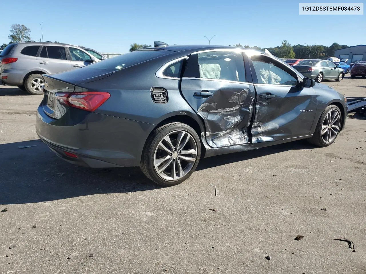 2021 Chevrolet Malibu Lt VIN: 1G1ZD5ST8MF034473 Lot: 75673064