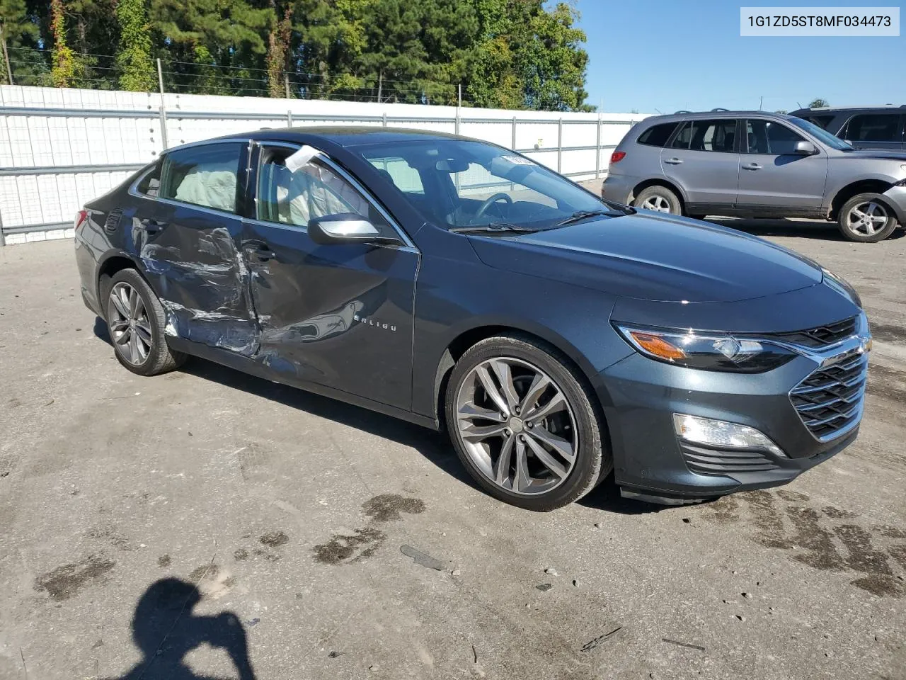 2021 Chevrolet Malibu Lt VIN: 1G1ZD5ST8MF034473 Lot: 75673064