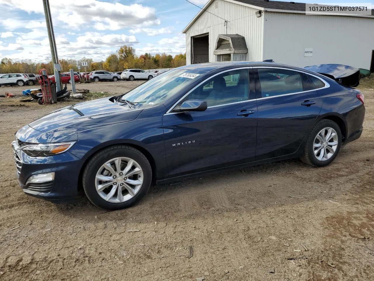 2021 Chevrolet Malibu Lt VIN: 1G1ZD5ST1MF037571 Lot: 75793454