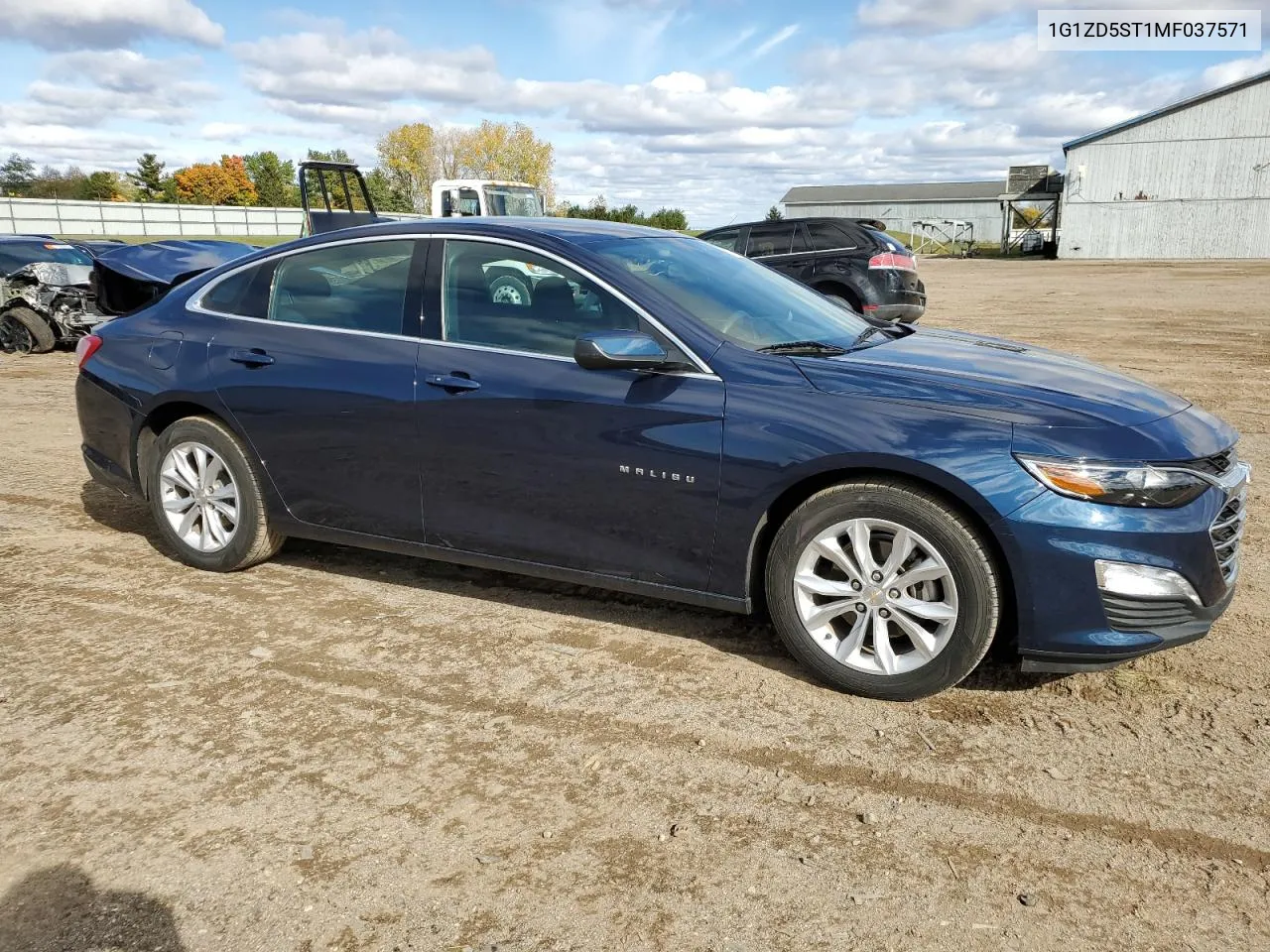 2021 Chevrolet Malibu Lt VIN: 1G1ZD5ST1MF037571 Lot: 75793454