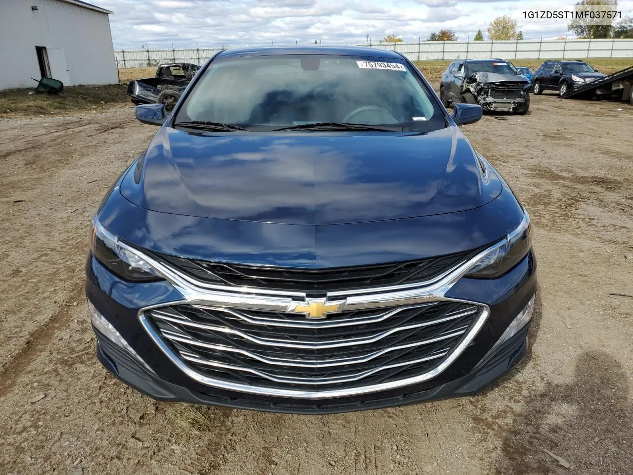 2021 Chevrolet Malibu Lt VIN: 1G1ZD5ST1MF037571 Lot: 75793454