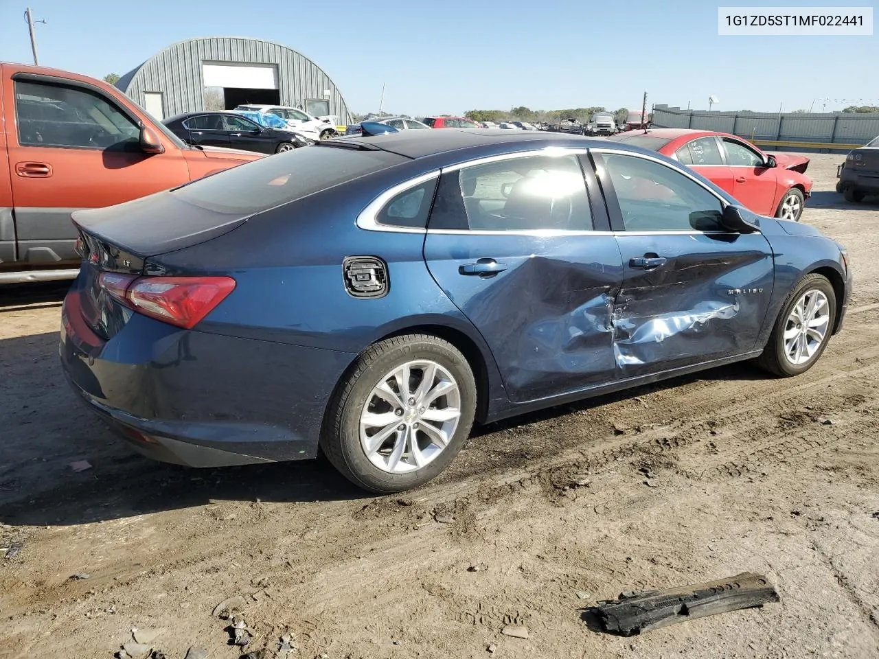 2021 Chevrolet Malibu Lt VIN: 1G1ZD5ST1MF022441 Lot: 75853934