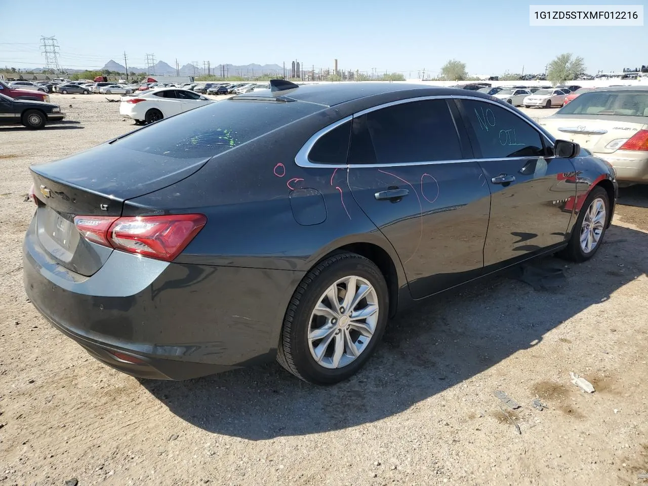 2021 Chevrolet Malibu Lt VIN: 1G1ZD5STXMF012216 Lot: 75955474