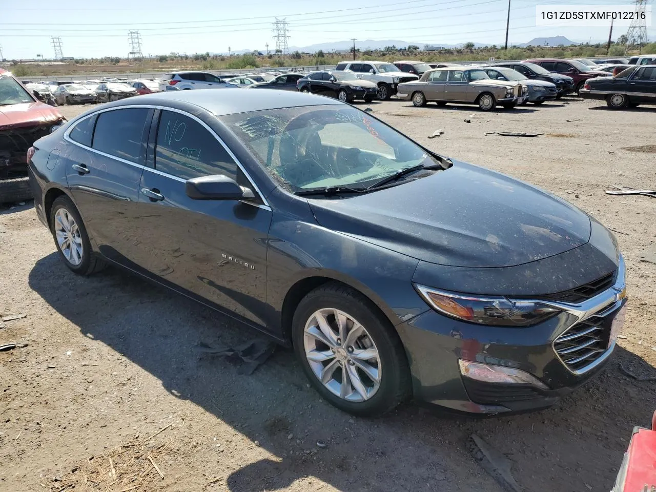 2021 Chevrolet Malibu Lt VIN: 1G1ZD5STXMF012216 Lot: 75955474