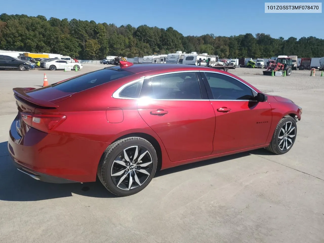 2021 Chevrolet Malibu Rs VIN: 1G1ZG5ST3MF078470 Lot: 75996904