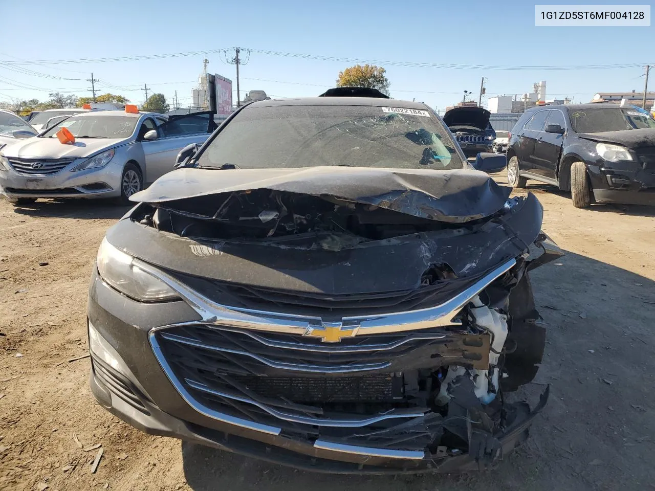 2021 Chevrolet Malibu Lt VIN: 1G1ZD5ST6MF004128 Lot: 76022184