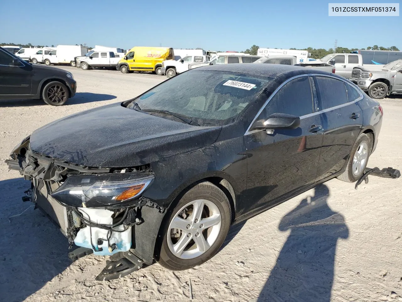 2021 Chevrolet Malibu Ls VIN: 1G1ZC5STXMF051374 Lot: 76023144