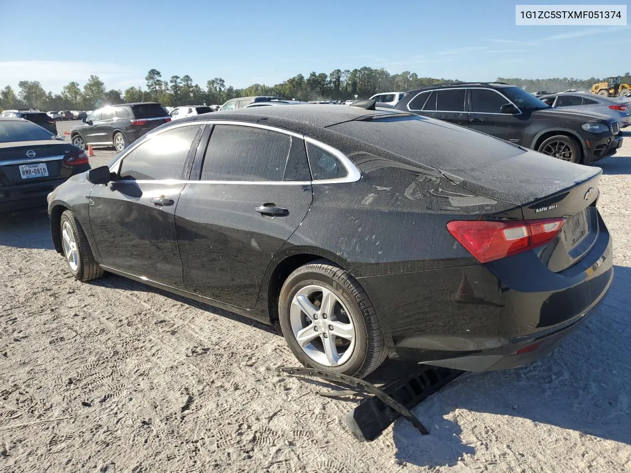 2021 Chevrolet Malibu Ls VIN: 1G1ZC5STXMF051374 Lot: 76023144