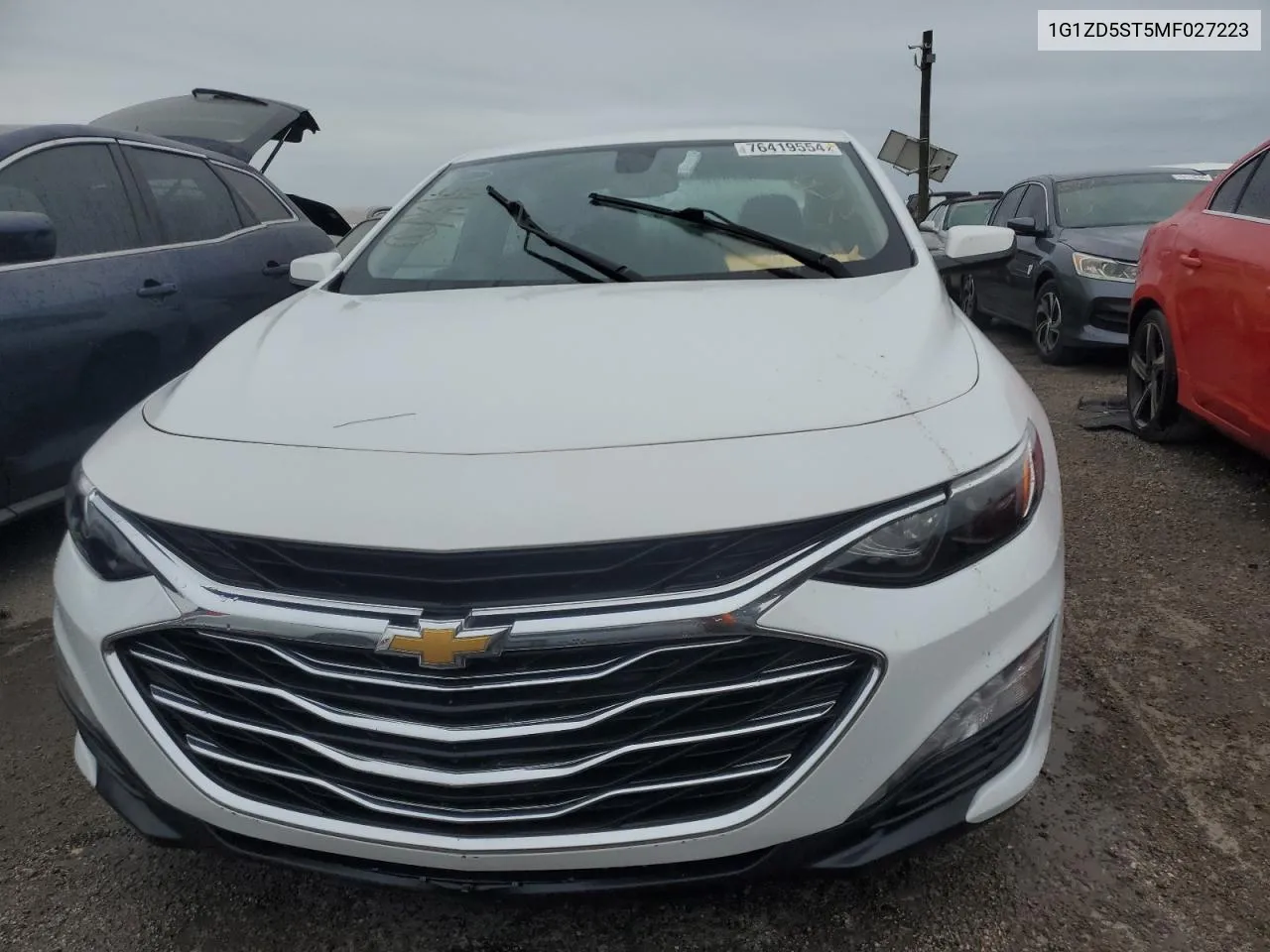 2021 Chevrolet Malibu Lt VIN: 1G1ZD5ST5MF027223 Lot: 76419554