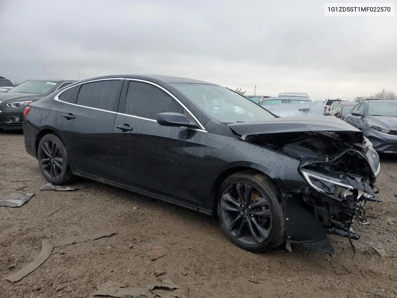 2021 Chevrolet Malibu Lt VIN: 1G1ZD5ST1MF022570 Lot: 77279654