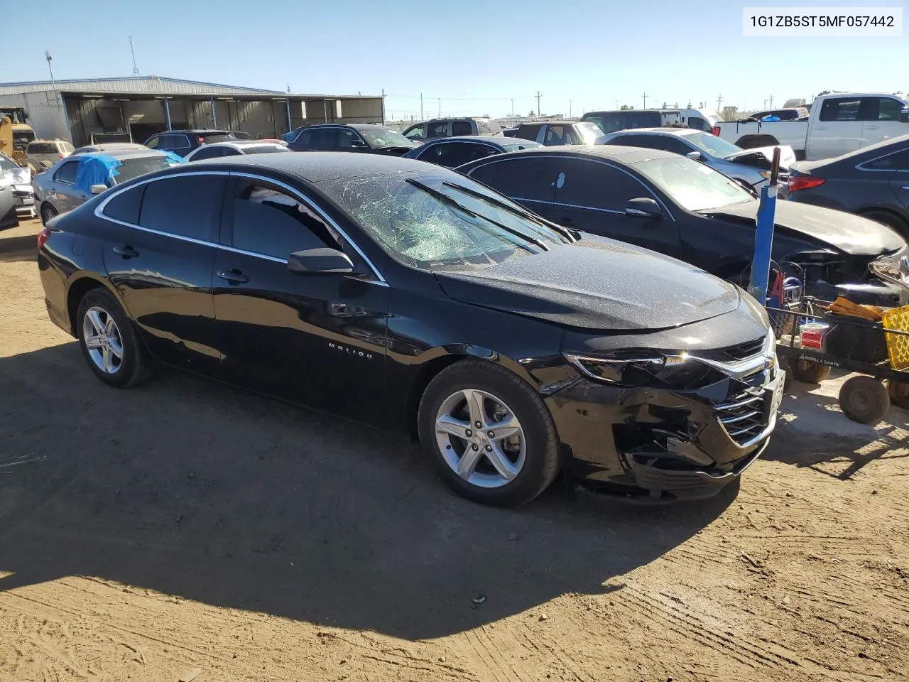 2021 Chevrolet Malibu Ls VIN: 1G1ZB5ST5MF057442 Lot: 77342194