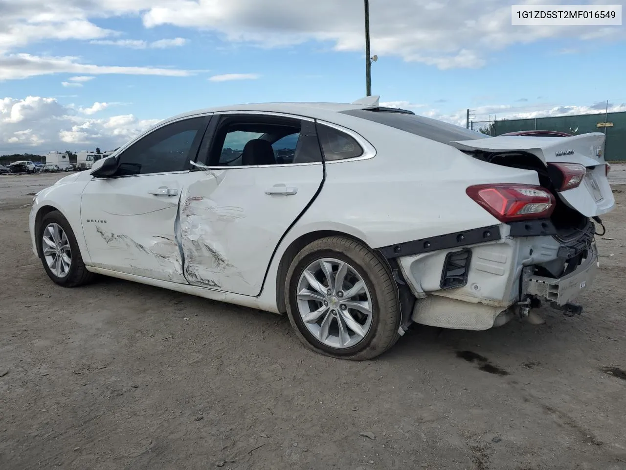 2021 Chevrolet Malibu Lt VIN: 1G1ZD5ST2MF016549 Lot: 77538604