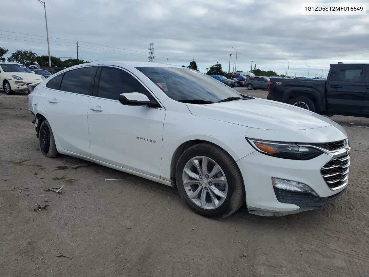 2021 Chevrolet Malibu Lt VIN: 1G1ZD5ST2MF016549 Lot: 77538604