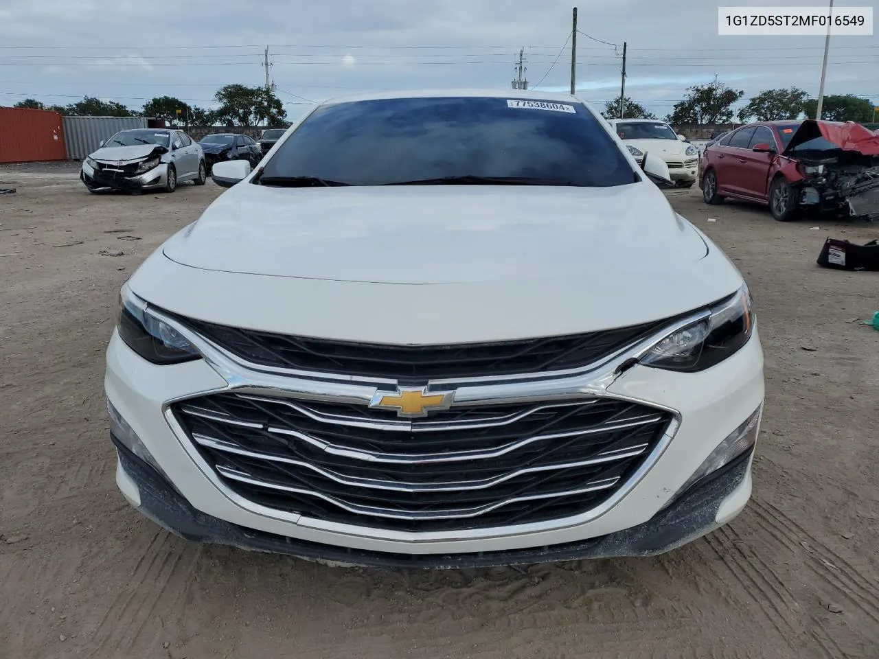 2021 Chevrolet Malibu Lt VIN: 1G1ZD5ST2MF016549 Lot: 77538604