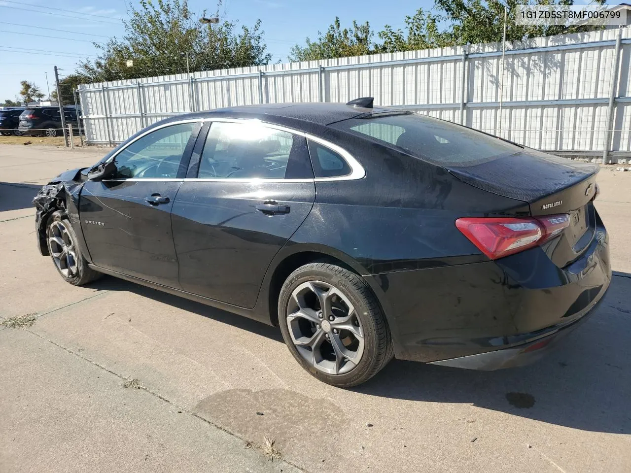 2021 Chevrolet Malibu Lt VIN: 1G1ZD5ST8MF006799 Lot: 77968984