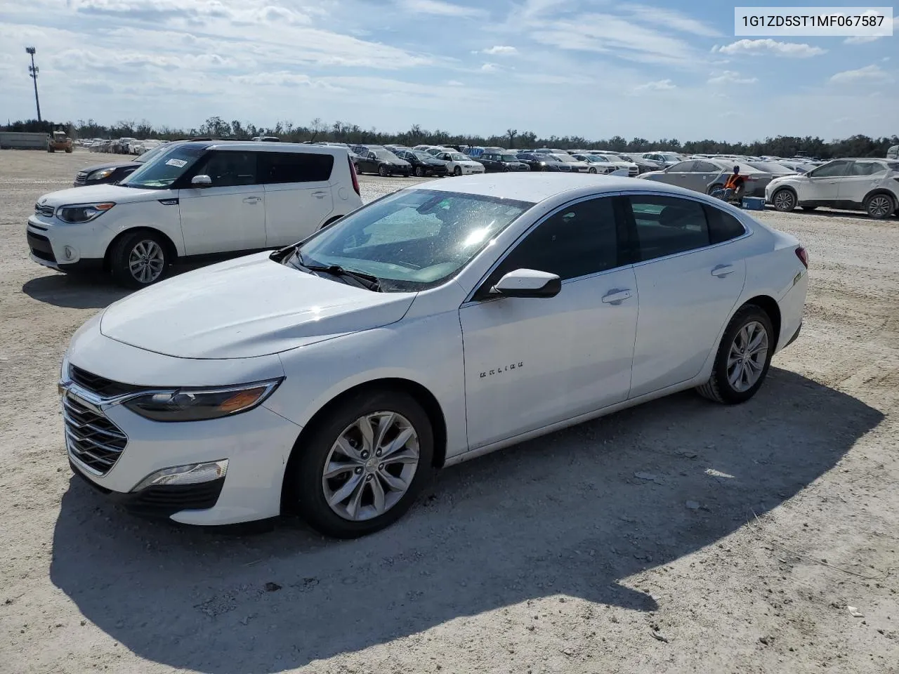 2021 Chevrolet Malibu Lt VIN: 1G1ZD5ST1MF067587 Lot: 78039934