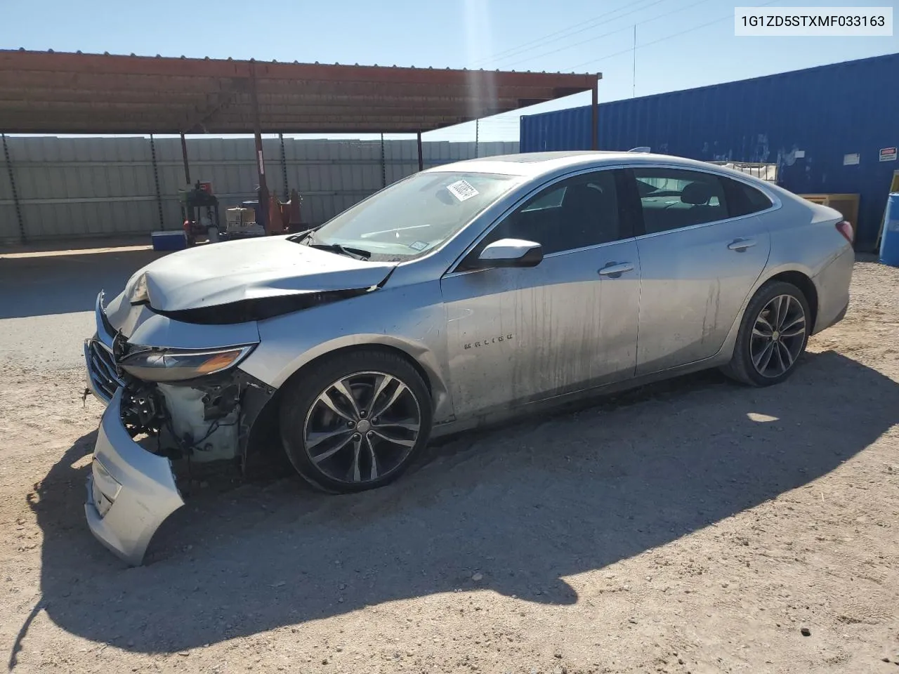 2021 Chevrolet Malibu Lt VIN: 1G1ZD5STXMF033163 Lot: 78308574