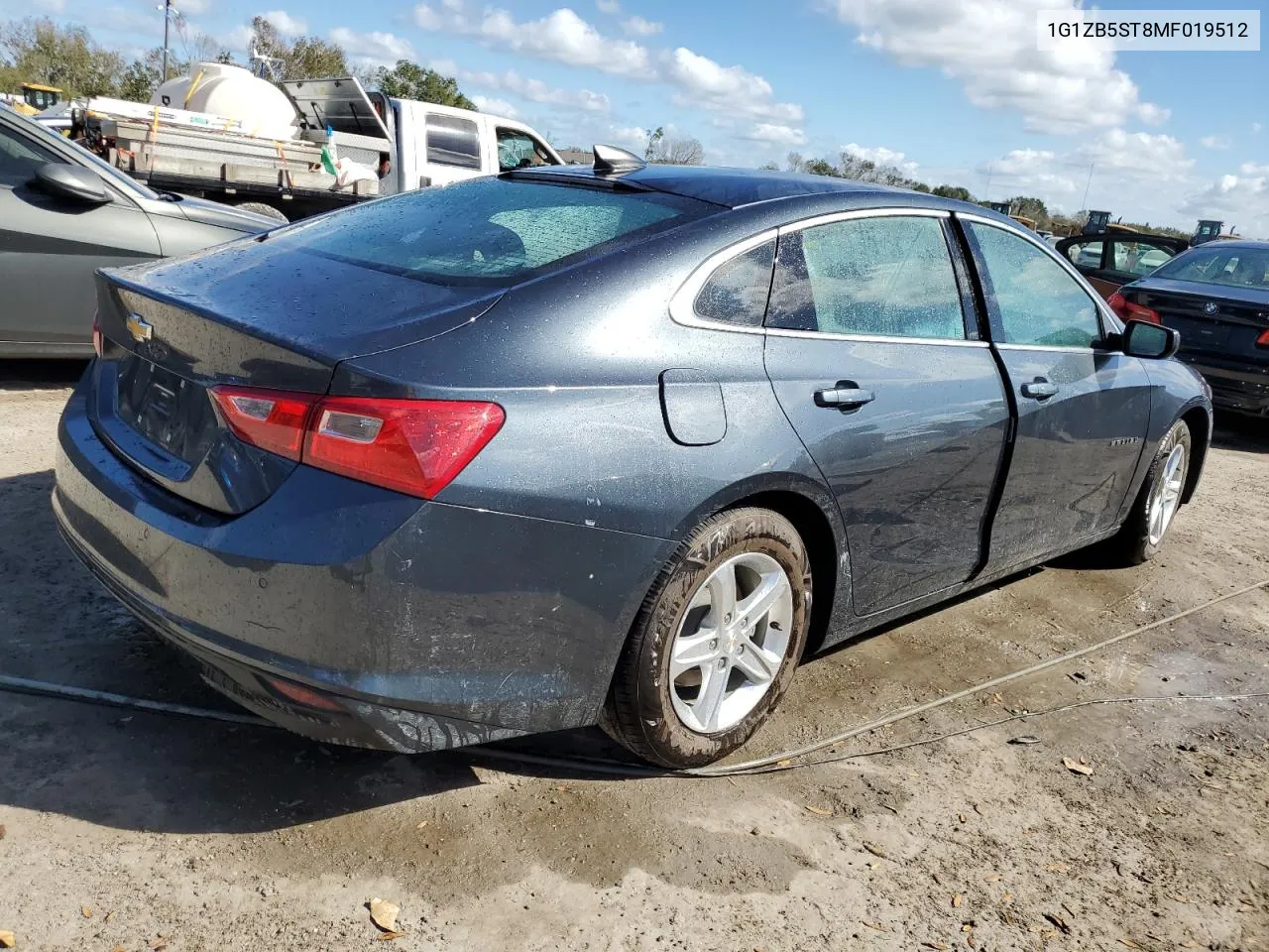 2021 Chevrolet Malibu Ls VIN: 1G1ZB5ST8MF019512 Lot: 78413174